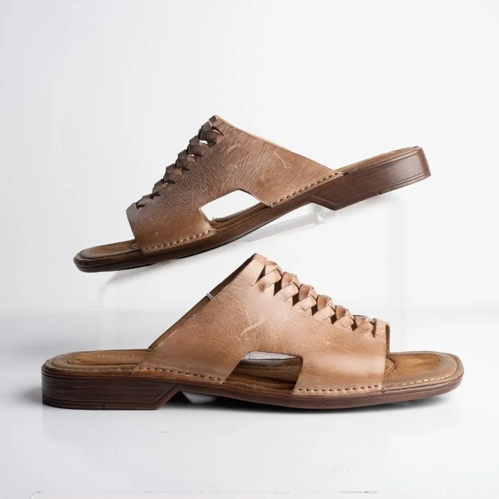 Rockport Mens Maderas Tortoise Shell Sandals Tan Brown US 10 EU 44 NWB